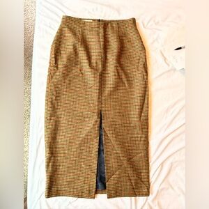 Jones New York 100% plaid Wool pencil Skirt